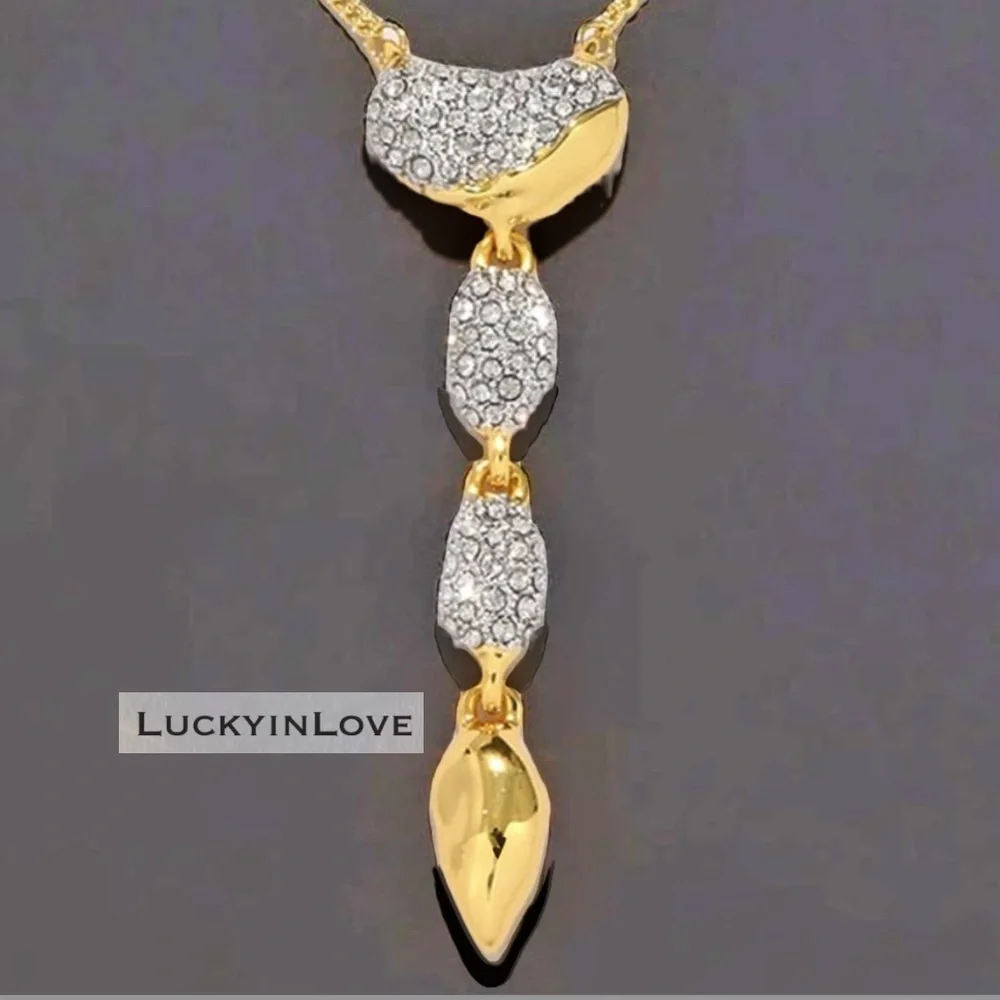 ALEXIS BITTAR • Solanales Crystal Pebble Chandelier Drop Necklace